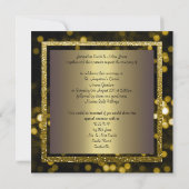 Hochzeitsgold Einladung neu elegant (Rückseite)