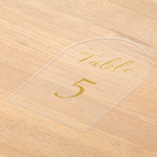 Hochzeitsgold Glitzer elegante Acryl-Tischnummer Acryleinladungen (Ablage )