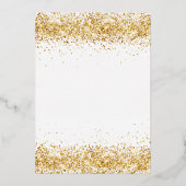 Hochzeitsgold-Glitzer Folieneinladung (Rückseite)