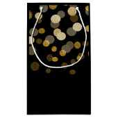 Hochzeitsgold-Imitate Glitzer Dots Custom Kleine Geschenktüte (Rückseite)
