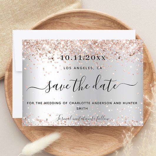 Hochzeitsgold - Rose Save The Date