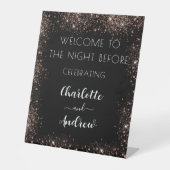 Hochzeitsgold-Rose Sockelschild (Vorderseite)