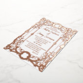 Hochzeitsgold und romantische Rose Folieneinladung (Gedreht)