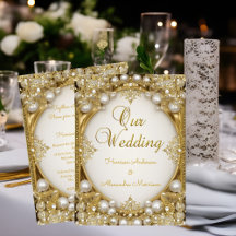 Hochzeitsgold Weiß beige Creme Perlen Ovalrahmen