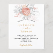 Hochzeitsgoldblüte - elegantes Silberbudget Flyer (Vorne)