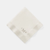 Hochzeitsgoldcreme geprägtes Elegant Serviette (Ecke)