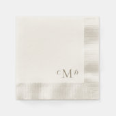 Hochzeitsgoldcreme geprägtes Elegant Serviette (Vorderseite)