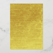 Hochzeitsgolden Einfache Elegante Rings Folieneinladung (Rückseite)