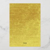 Hochzeitsgolden - Elegante Rings Simple Folieneinladung (Rückseite)