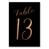 Hochzeitsgoldkupfer-Glitzer, Tischnummer (Rückseite)