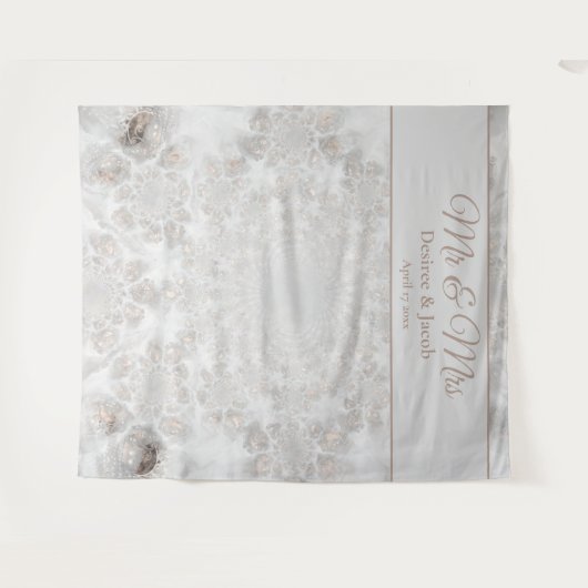 Hochzeitsgoldsilber - Elegantes Foto - Stand Wandteppich (Vorderseite (Horizontal))