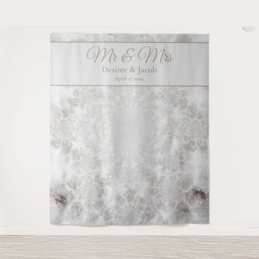 Hochzeitsgoldsilber - Elegantes Foto - Stand Wandteppich (Vorderseite)