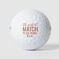 Hochzeitsgolfbälle Perfect Match Monogram