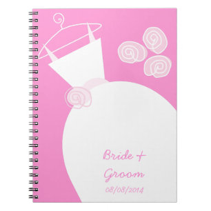Hochzeitsgottrosa "Bridal and Groom" Notizblock