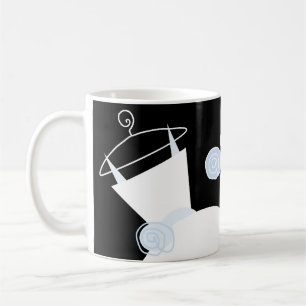 Hochzeitsgown Blue 'Bride Groom' Tasse schwarz