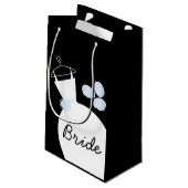 Hochzeitsgown Blue Bridge Geschenktasche schwarz Kleine Geschenktüte (Rückseite Schrägansicht)
