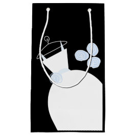 Hochzeitsgown Blue Geschenktasche schwarz Kleine Geschenktüte