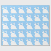 Hochzeitsgown Blue Packpapier (Flach)