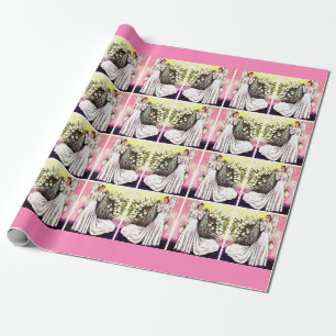 Hochzeitsgown-Druck 1938 Geschenkpapier