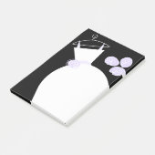 Hochzeitsgown Lila schwarze Post-it-Note Post-it Klebezettel (angewinkelt)