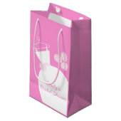 Hochzeitsgown Pink Brautparty klein Kleine Geschenktüte (Vorderseite Schrägansicht)