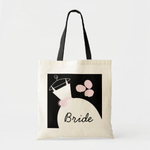 Hochzeitsgown Pink 'Bride' Totensack schwarz Tragetasche