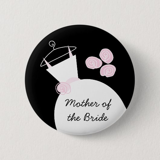 Hochzeitsgown Pink "Mutter der Braut" schwarz Button (Vorderseite)