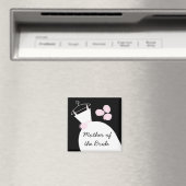 Hochzeitsgown Pink "Mutter der Braut" schwarz Magnet (In Situ (Geschirrspüler))