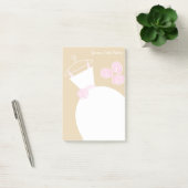 Hochzeitsgown Rosa Beige Textzeichnung Post-it Klebezettel (Büro)