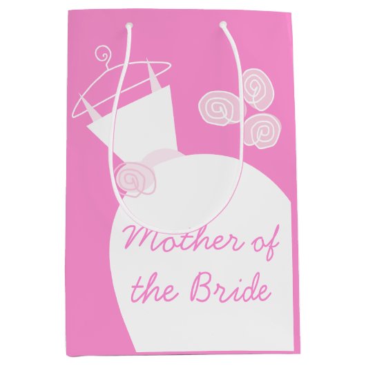 Hochzeitsgown Rosa Mutter des Brautmediums Mittlere Geschenktüte (Vorderseite)