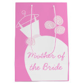 Hochzeitsgown Rosa Mutter des Brautmediums Mittlere Geschenktüte (Rückseite)