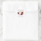 Hochzeitsgrabband Runder Aufkleber (Tasche)