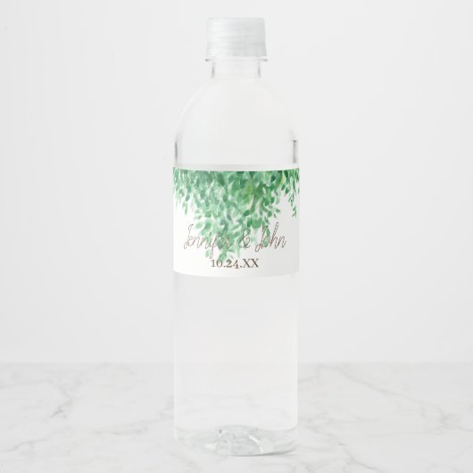 Hochzeitsgrabgrenze Wasserflaschenetikett (Vorderseite)