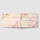 Hochzeitsgras Rose Goldbarsch Rosa Boho Gästebuch (Voll)