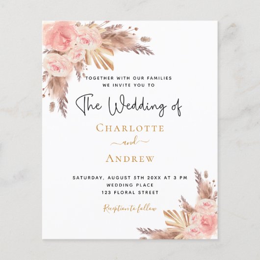 Hochzeitsgras-Rose Goldrot (Vorderseite)