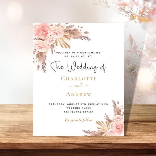 Hochzeitsgras-Rose Goldrot