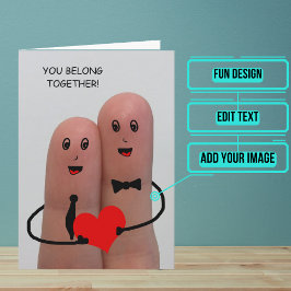 Hochzeitsgratler auf einer Hand Karte