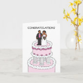 Hochzeitsgratulation Afrikanisch-Amerikanisches Pa Karte (Gelbe Blume)