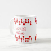 Hochzeitsgratulation auf Arabisch in Roter Farbe Kaffeetasse (Vorderseite Links)