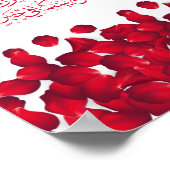 Hochzeitsgratulation auf Arabisch in Roter Farbe Poster (Ecke)