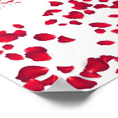 Hochzeitsgratulation auf Arabisch mit Blütenblätte Poster (Ecke)