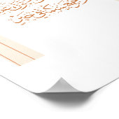 Hochzeitsgratulation auf Arabisch mit Goldenem Bog Poster (Ecke)