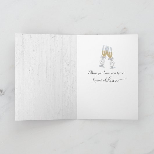 Hochzeitsgratulation Birch Scroll mit Ivy Karte (Innenseite)