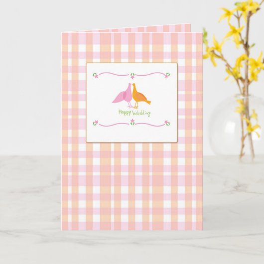 Hochzeitsgratulation Brautparty, Liebesvögel Karte (Gelbe Blume)