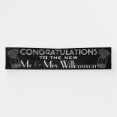 Hochzeitsgratulation Chalkboard und Mason Jars Banner (Horizontal)