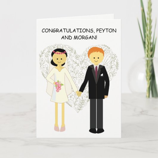 Hochzeitsgratulation Charming Karte (Vorderseite)