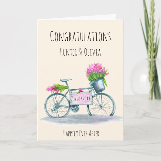 Hochzeitsgratulation Custom Card Karte (Vorderseite)