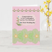 Hochzeitsgratulation für Godtochter & Husband Karte (Gelbe Blume)