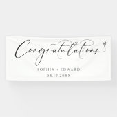 Hochzeitsgratulation Handwriting Typografie Banner (Horizontal)