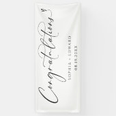 Hochzeitsgratulation Handwriting Typografie Banner (Vertikal)
